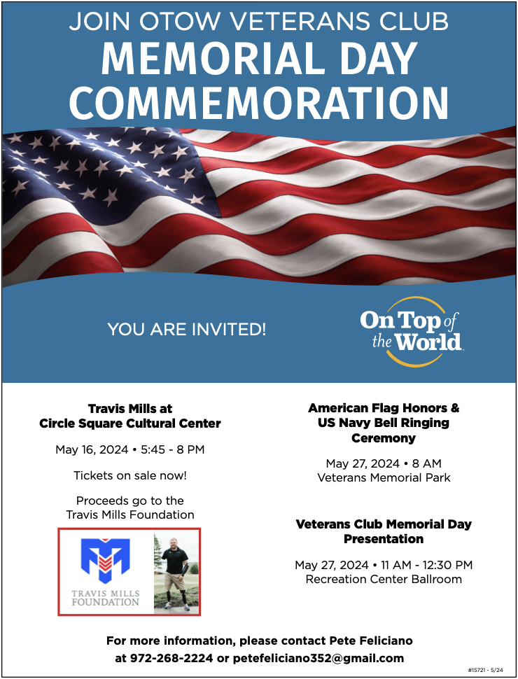 Veterans Club Memorial Day Commemoration